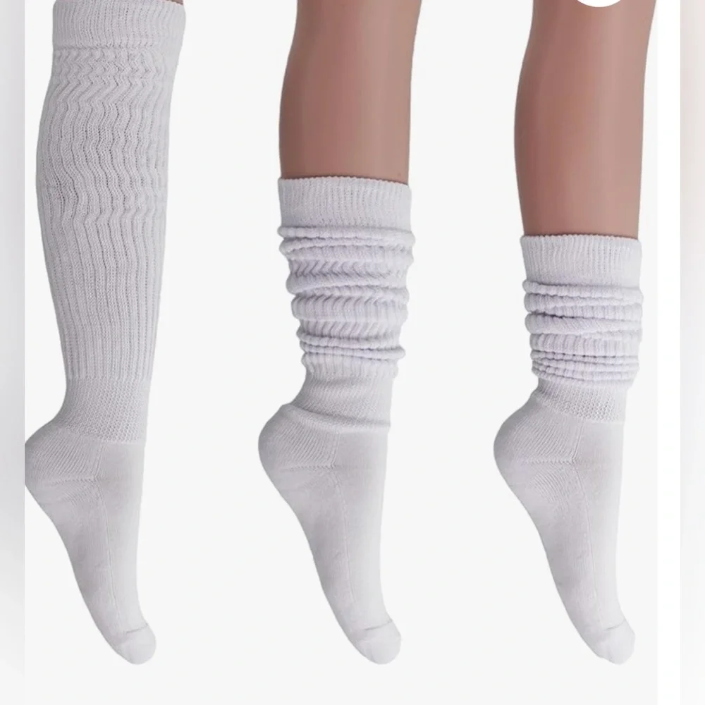 🌸6 Pair Slouch Socks Ladies (B/W)